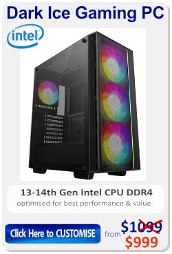 10th Gen Comet Lake Gaming PC with nVidia graphics card options available.