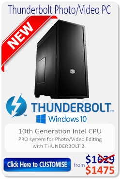 10th Generation Video Editing Pro Computer with Thunderbolt3